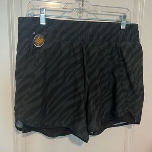 Avia Women's Pull-on Active Running, Inner Bike Shorts with Hidden Zip Pockets L